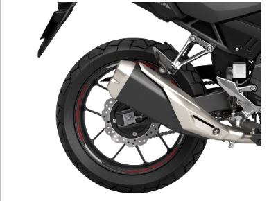 Rear Wheel Stripe (Grey with Red Accent)