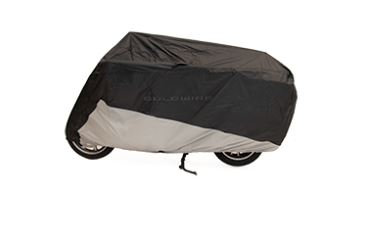 Motorcycle Cover with Trunk Installed (Grey)