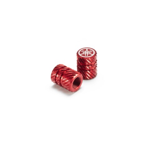 Aluminium Valve Cap (Helical Pattern) (Red)
